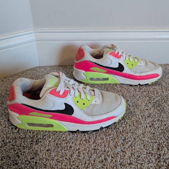 Nike Air Max 90 GS Pink Volt sz 9 - Picture 1 of 6